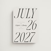 "Grand" - Save the Dates in Ivory by Melanie Kosuge - Magnet Front