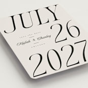 "Grand" - Save the Dates in Ivory by Melanie Kosuge - Detail