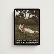"Black Border" - Save the Dates in Coal by Becky Nimoy - Front