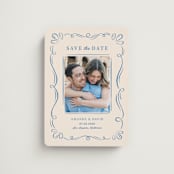 "Happy Day" - Save the Dates in Dusty Blue by Lucia Saisse - Front