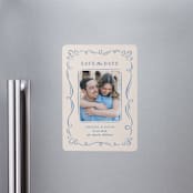 "Happy Day" - Save the Dates in Dusty Blue by Lucia Saisse - Magnet Front