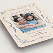"Happy Day" - Save the Dates in Dusty Blue by Lucia Saisse - Detail