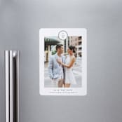 "Circle monogram" - Save the Dates in Cotton by Stacey Meacham - Magnet Front