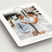 "Circle monogram" - Save the Dates in Cotton by Stacey Meacham - Detail