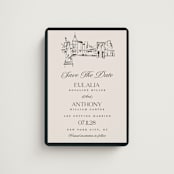 "NYC Skyline" - Save the Dates in Halo by Teju Reval - Front