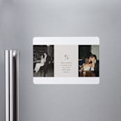 "Parker" - Save the Dates in Dove by Olivia Kanaley Inman - Magnet Front