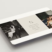 "Parker" - Save the Dates in Dove by Olivia Kanaley Inman - Detail