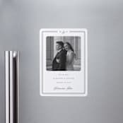 "Lines" - Save the Dates in Cobblestone by Emily Betts - Magnet Front