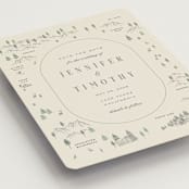 "Tahoe Lake" - Save the Dates in Cream by Sherley Ferreira - Detail