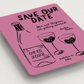"Heart of Glass" - Save the Dates in Pretty in Pink by Helena Vitto - Detail