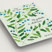 "Lily of the Valley" - Save the Dates in Mint by Claire - Detail