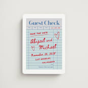 "guest check" - Save the Dates in Mint by Jennifer Lew - Front