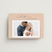 "Color Pop" - Save the Dates in Salmon by Kaydi Bishop - Magnet Front