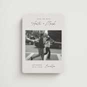 "Moment in Time" - Save the Dates in Eggshell by Paper Raven Co. - Front