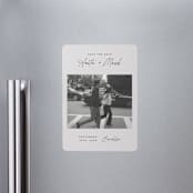 "Moment in Time" - Save the Dates in Eggshell by Paper Raven Co. - Magnet Front