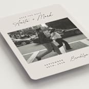 "Moment in Time" - Save the Dates in Eggshell by Paper Raven Co. - Detail