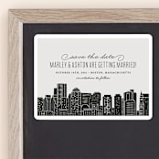 "Big City - Boston" - Save the Dates in Light Taupe by Hooray Creative - Front