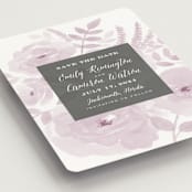 "Watercolor Floral" - Save the Dates in Lilac by Jill Means - Detail