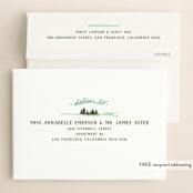 "Mountain View" - Save the Dates in Pine Green by Ariel Rutland - FREE Recipient Addressing