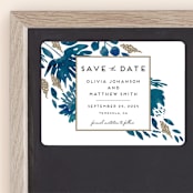 "Watercolor Delight" - Save the Dates in Indigo by Petra Kern - Front