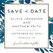 "Watercolor Delight" - Save the Dates in Indigo by Petra Kern - Detail
