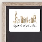 "Chicago Skyline" - Save the Dates in Gold Coast by Abby Munn - Front