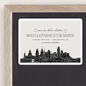 "Big City - Philadelphia" - Save the Dates in Light Taupe by Hooray Creative - Front