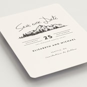 "Mountains" - Save the Dates in Ivory by Anastasia Makarova - Detail