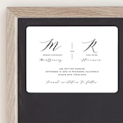 "Elegant Monogram" - Save the Dates in Berry by Simona Camp - Front