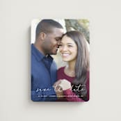 "Etched in love" - Save the Dates in Cloud by Stacey Meacham - Magnet Front