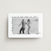 "Showered" - Save the Dates in Graphite by Claudia Orengo - Magnet Front