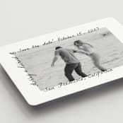 "Showered" - Save the Dates in Graphite by Claudia Orengo - Detail