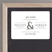 "Adorned Ampersand" - Save the Dates in Cotton by Jennifer Postorino - Front