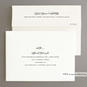 "Adorned Ampersand" - Save the Dates in Cotton by Jennifer Postorino - FREE Recipient Addressing