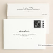 "Simple Trio" - Save the Dates in Charcoal by Heather Cairl - FREE Recipient Addressing