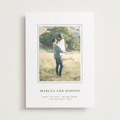 "Daisies" - Save the Date Photo Mount Cards in Ink by Wildfield Paper Co - Front