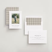 "Daisies" - Save the Date Photo Mount Cards in Ink by Wildfield Paper Co - Assembled