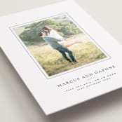 "Daisies" - Save the Date Photo Mount Cards in Ink by Wildfield Paper Co - Premium Photo Paper Mounted on Card