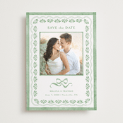 "Charming" - Save the Date Photo Mount Cards in Meadow by Melanie Kosuge - Front