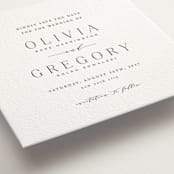 "Classy Type" - Letterpress Save The Dates in Soft Black by Hooray Creative - Detail