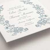 "Toile Frame" - Letterpress Save The Dates in Stone by Hannah Bowman - Detail