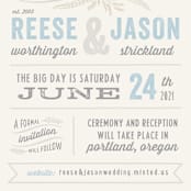 "Rustic Charm" - Save the Dates in Sky by Hooray Creative - Detail