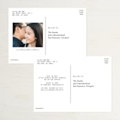 "A Faraway Destination" - Save the Dates in Cranberry by bumble ink - Back of Card
