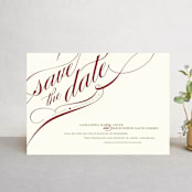 "Winter Flourish" - Save the Dates in Crimson by Annie Clark - Front