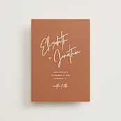 "Marked" - Save the Dates in Rust by JoAnn Jinks - Front
