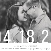 "Date Check" - Save the Dates in Noir by Up Up Creative - Detail