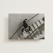 "In Line" - Save the Dates in Noir by Tamara Hilje - Front