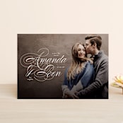 "Nestled" - Save the Dates in Cream by Roxy Cervantes - Front