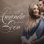"Nestled" - Save the Dates in Cream by Roxy Cervantes - Detail