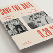 "Poster" - Save the Dates in Sunset by Rachel Cassel - Detail